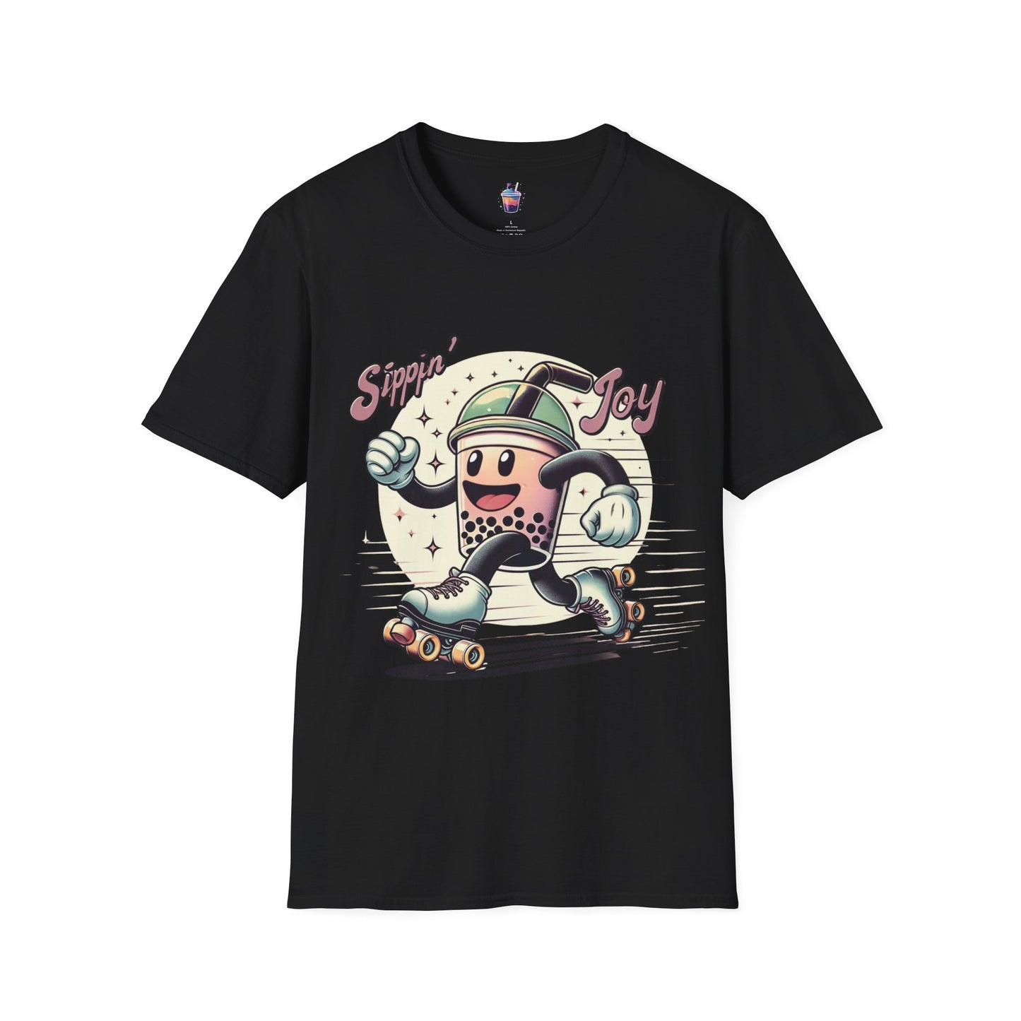 Joy Roller – Retro Boba Skater T-Shirt