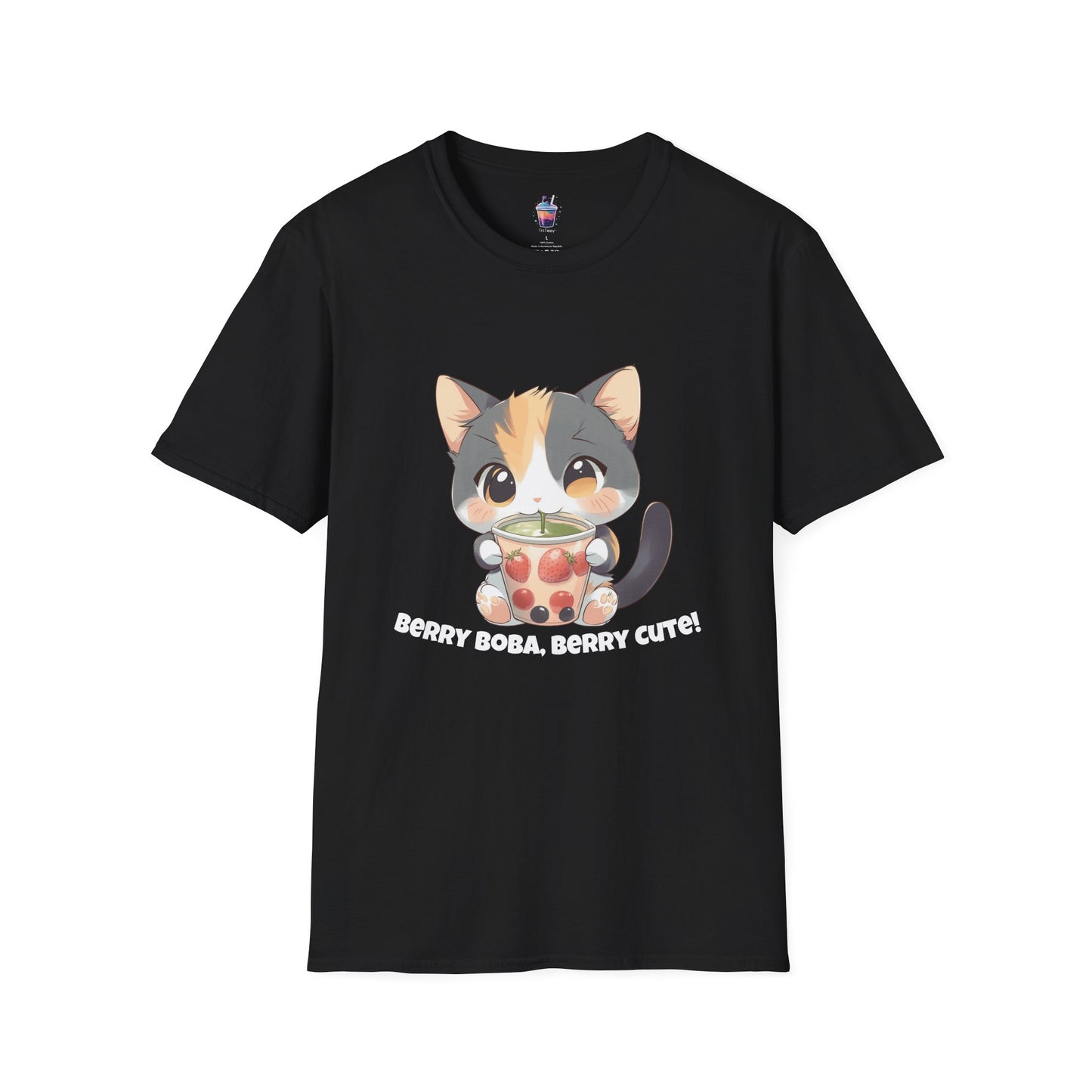Berry Boba, Berry Cute! – Kawaii Cat Boba T-Shirt
