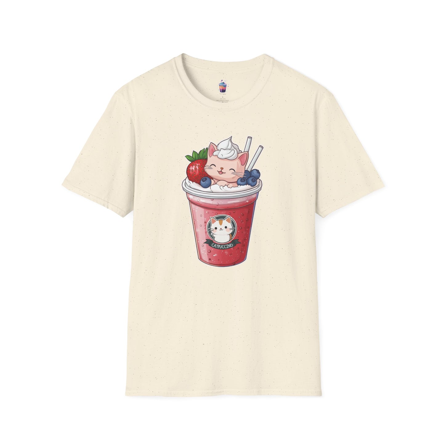 Catpuccino – Berry Sweet Kawaii Cat T-Shirt