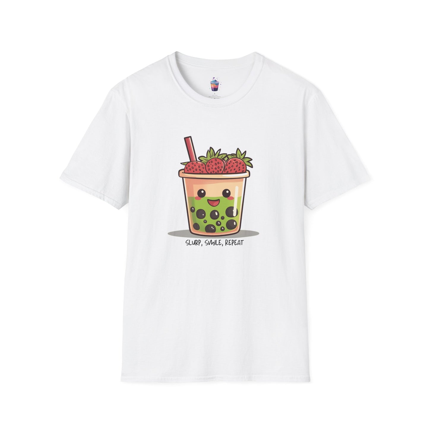 Boba Bliss – Strawberry Matcha Bubble Tea Tee