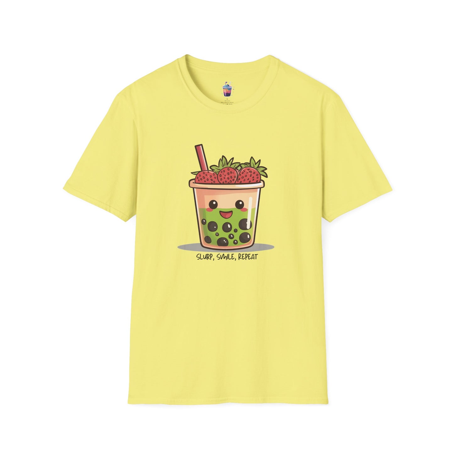 Boba Bliss – Strawberry Matcha Bubble Tea Tee