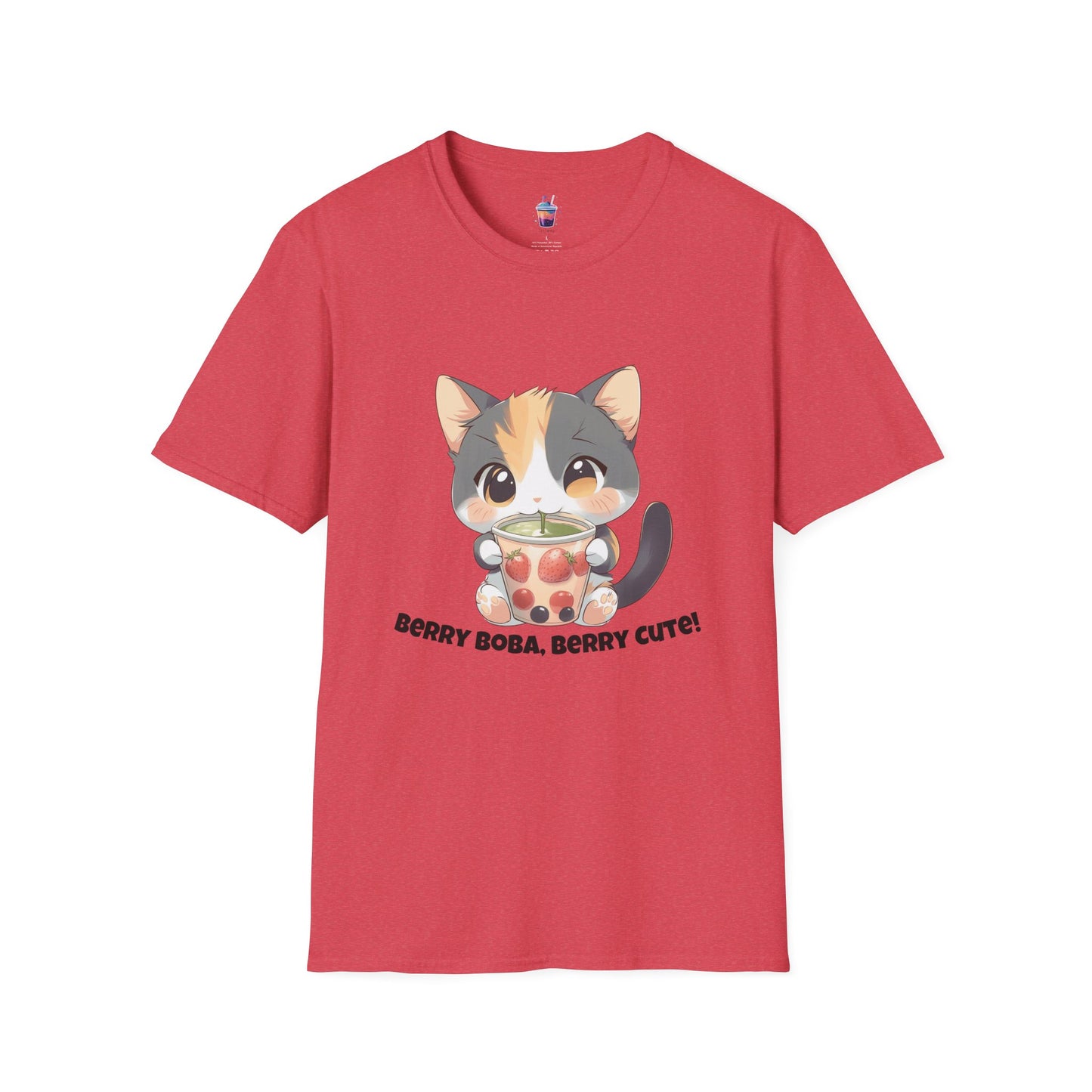 Berry Boba, Berry Cute! – Kawaii Cat Boba T-Shirt