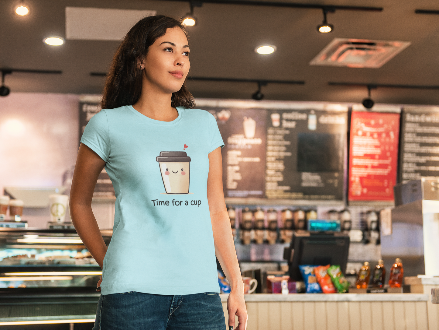 Time for a Cup – Cute Coffee Tee