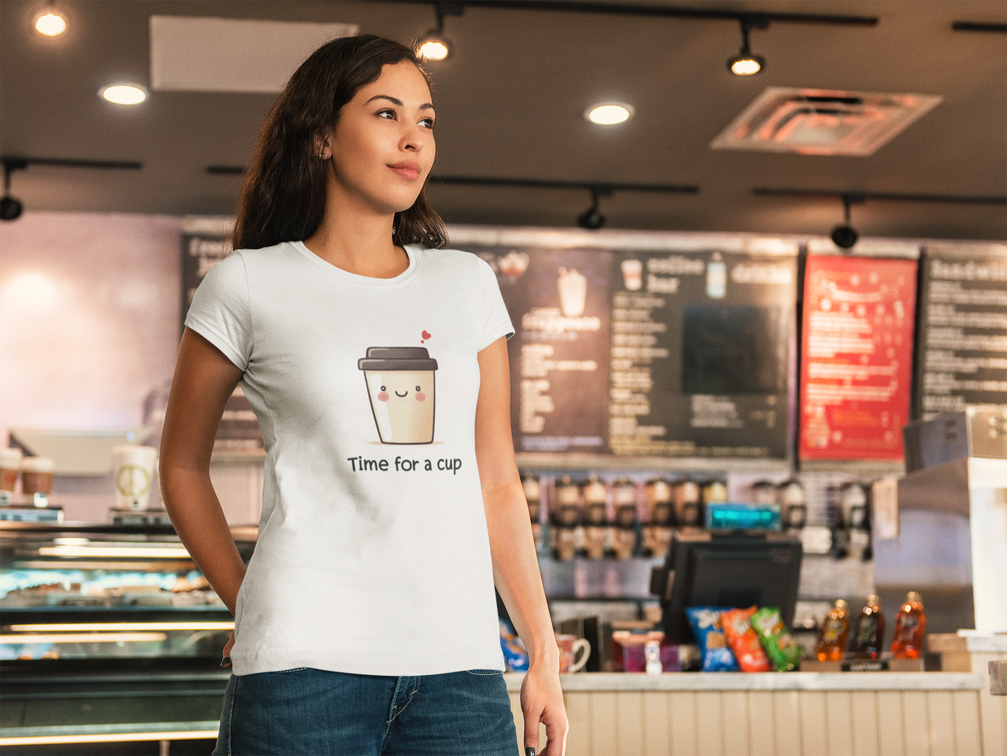 Time for a Cup – Cute Coffee Tee